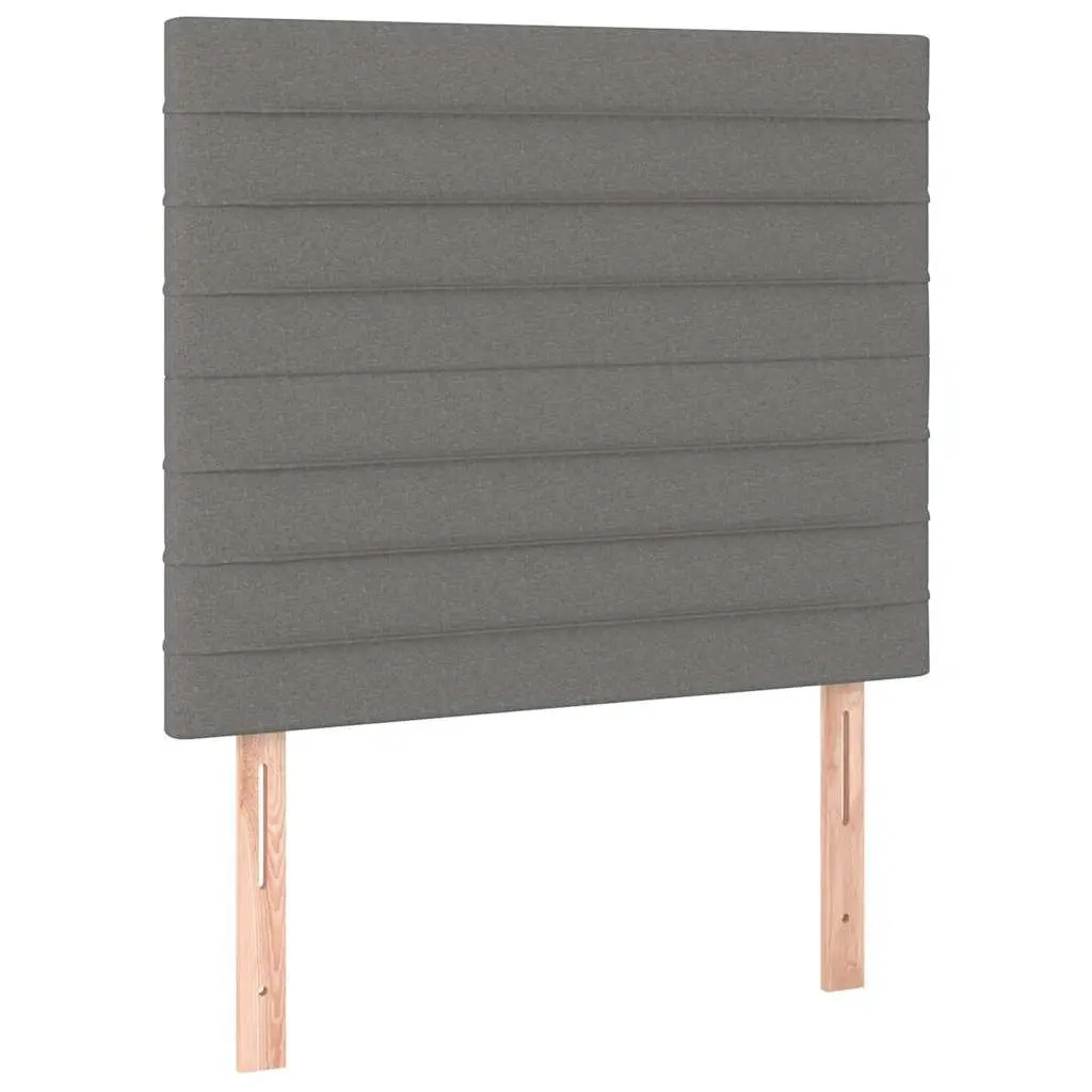 LED Headboard Adjustable Height 100cm Grey Fabric Modern Bedroom