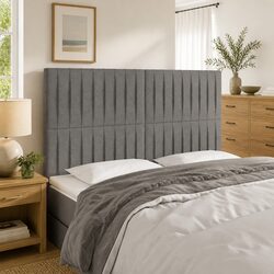 Value and Functionality: 144cm LED Headboard in Dark Grey