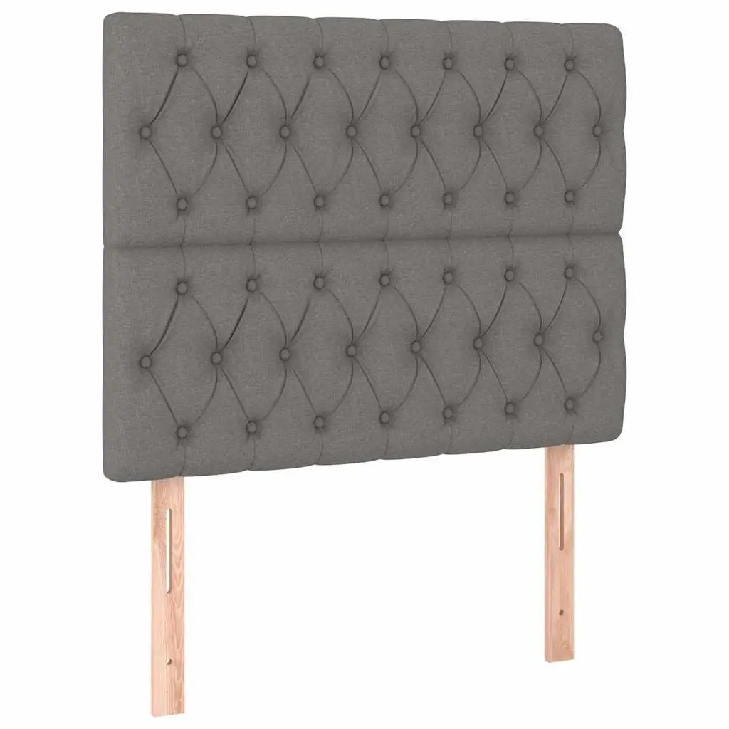 Grey Fabric Adjustable Height LED Headboard 100cm Bedroom Wall Mount