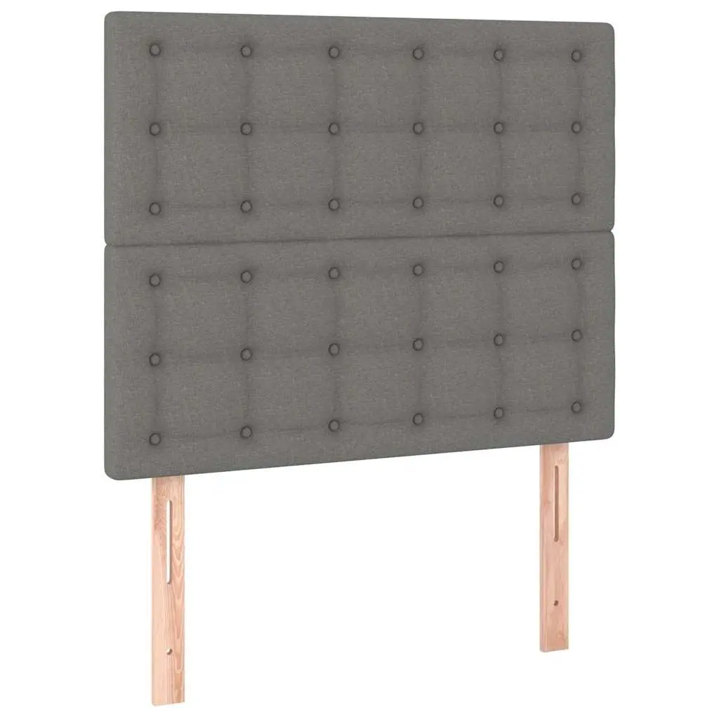 LED Headboard Adjustable Height 80 cm Grey Fabric Bedroom Bed Back Support