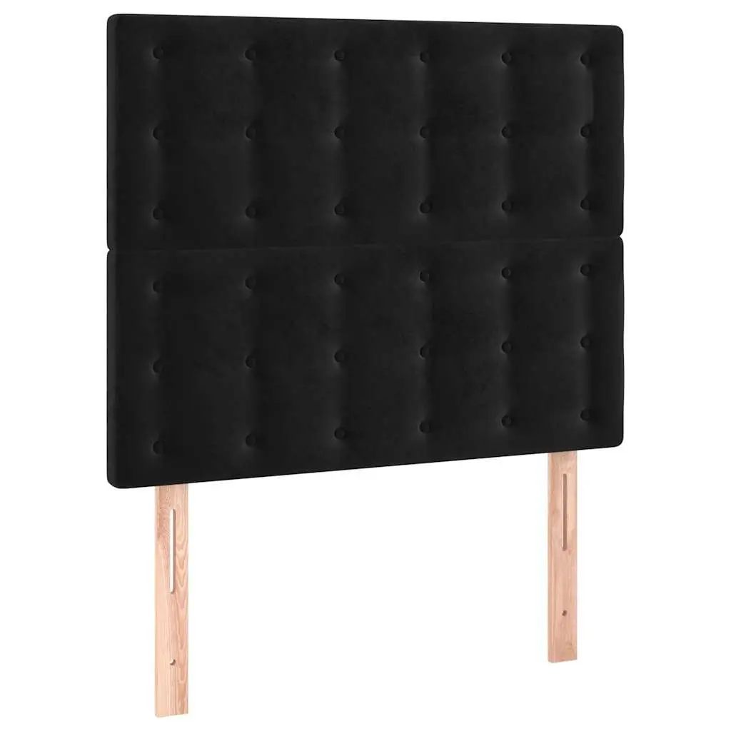 LED Headboard Adjustable Height 100cm Black Velvet