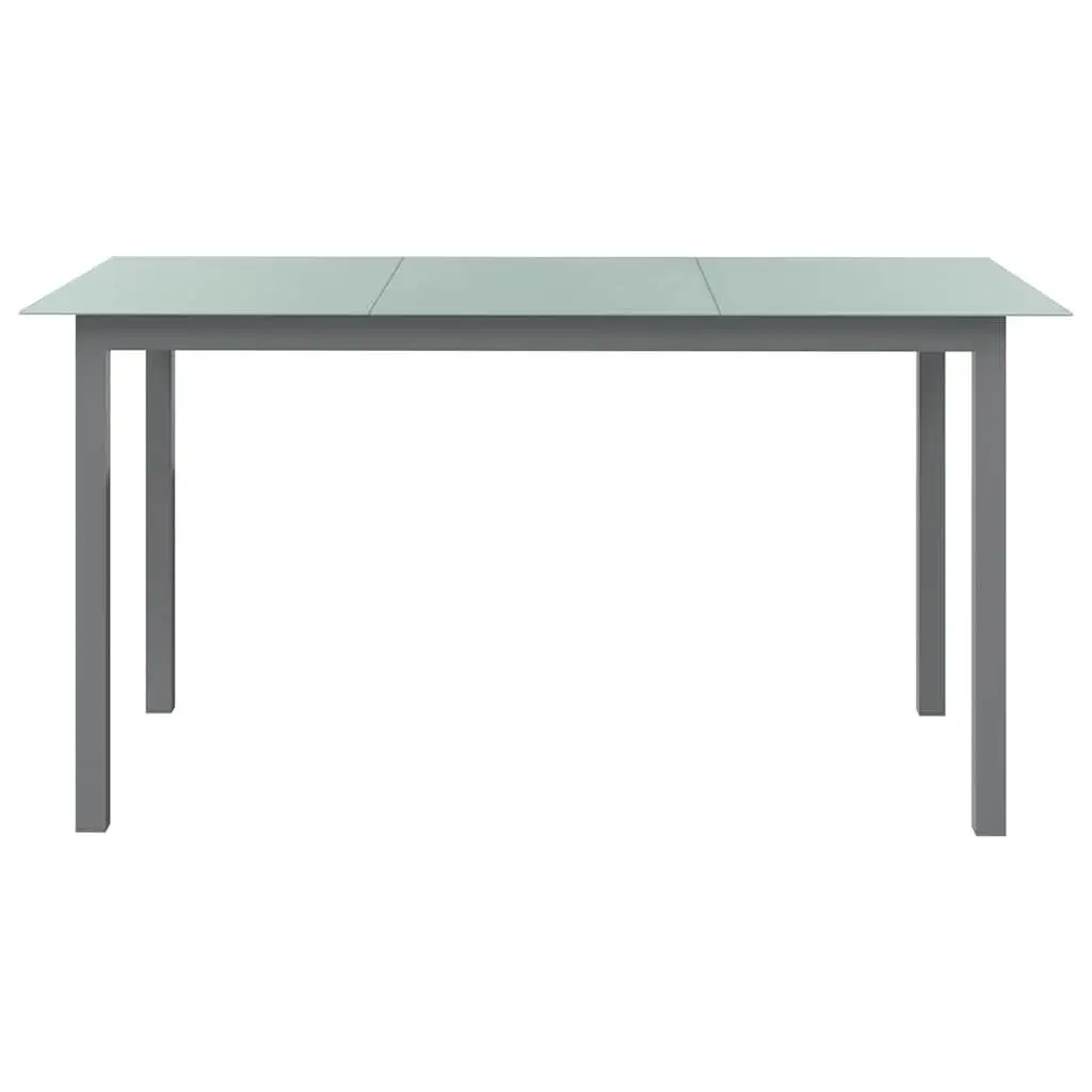 Grey Aluminium Dining Table for Outdoor Enjoyment
