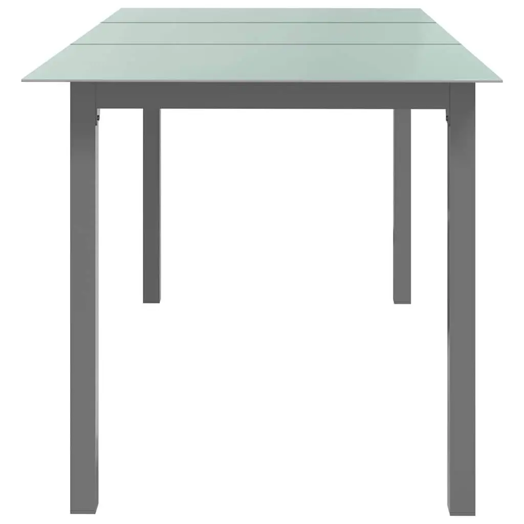 Grey Aluminium Dining Table for Outdoor Enjoyment