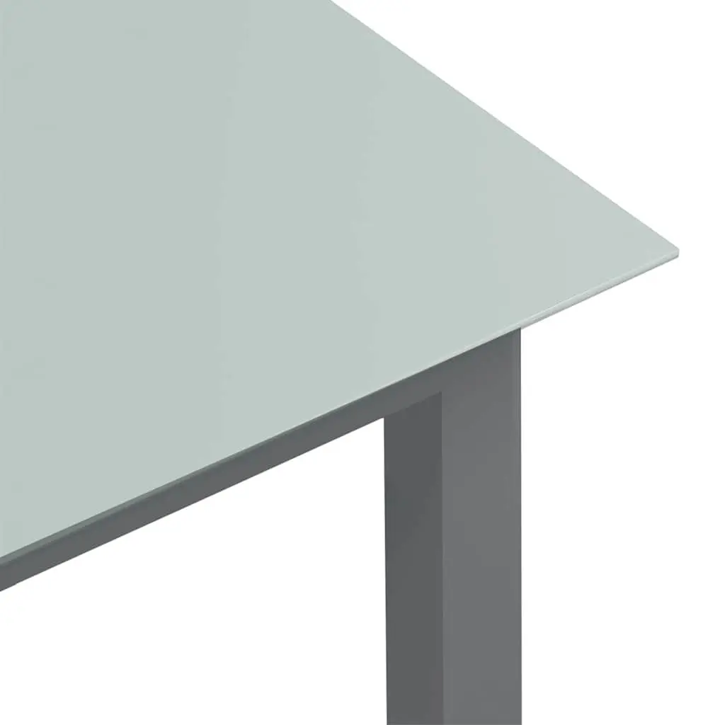 Grey Aluminium Dining Table for Outdoor Enjoyment