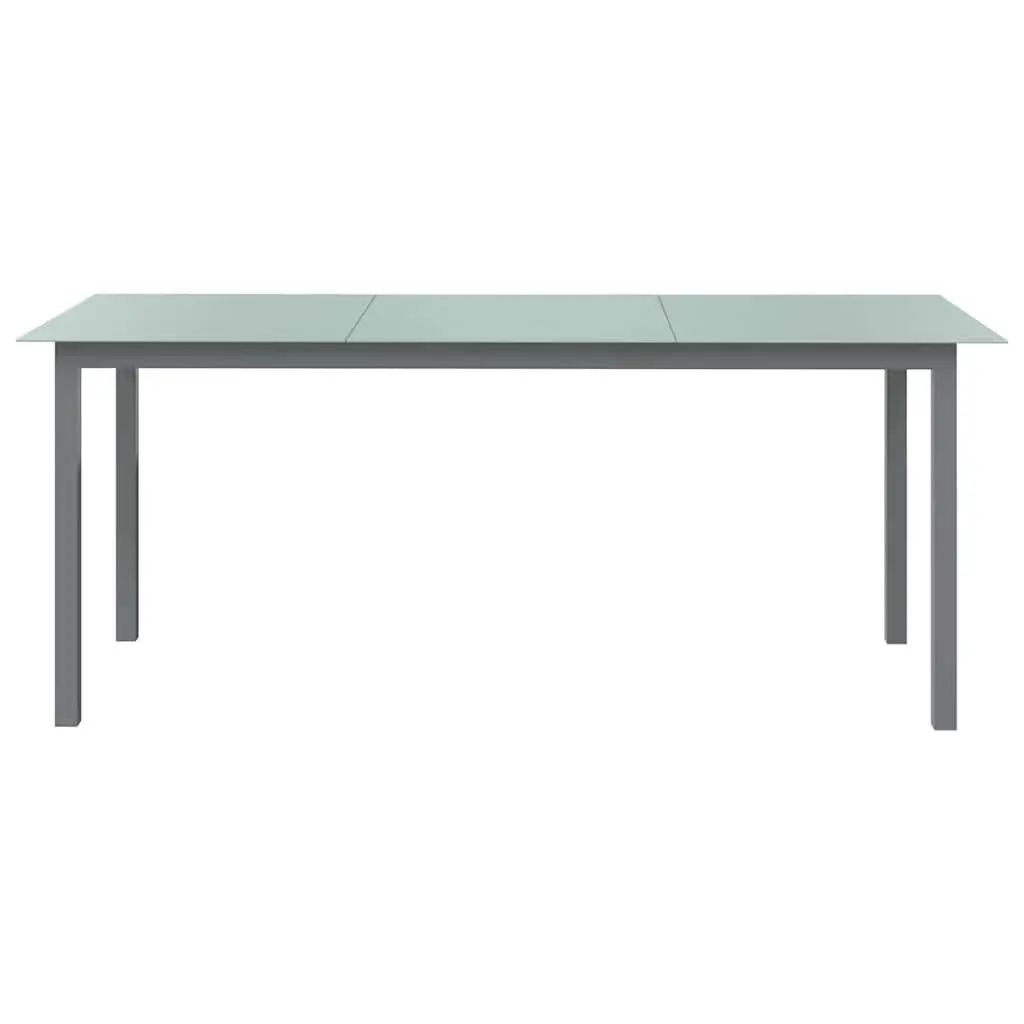 Grey Aluminium Frame Garden Dining Table