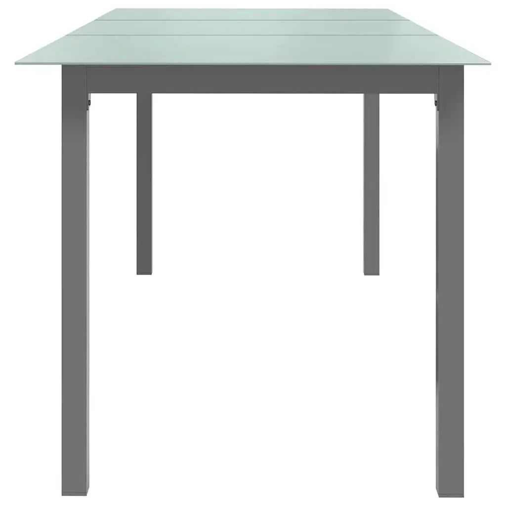 Grey Aluminium Frame Garden Dining Table
