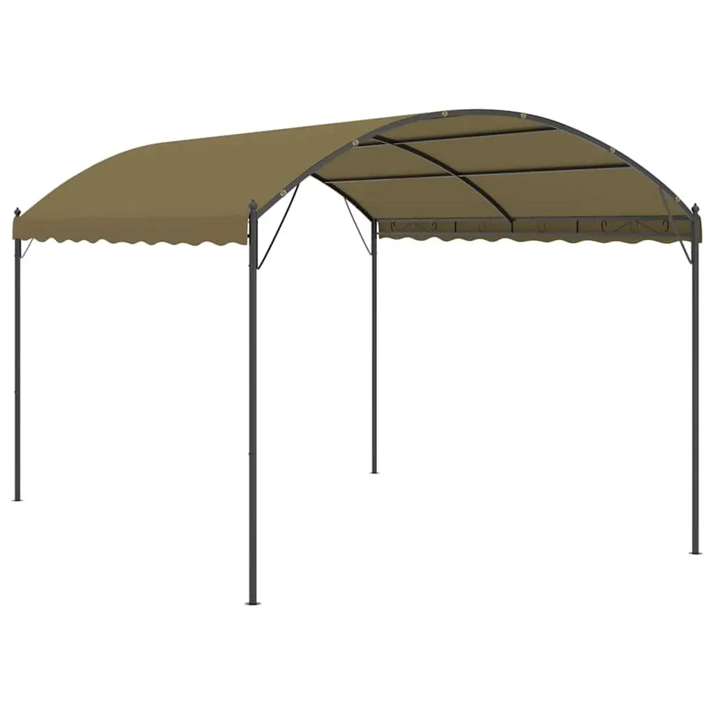 Gazebo Outdoor Garden Canopy Shelter 4x3x2.6m Taupe Polyester