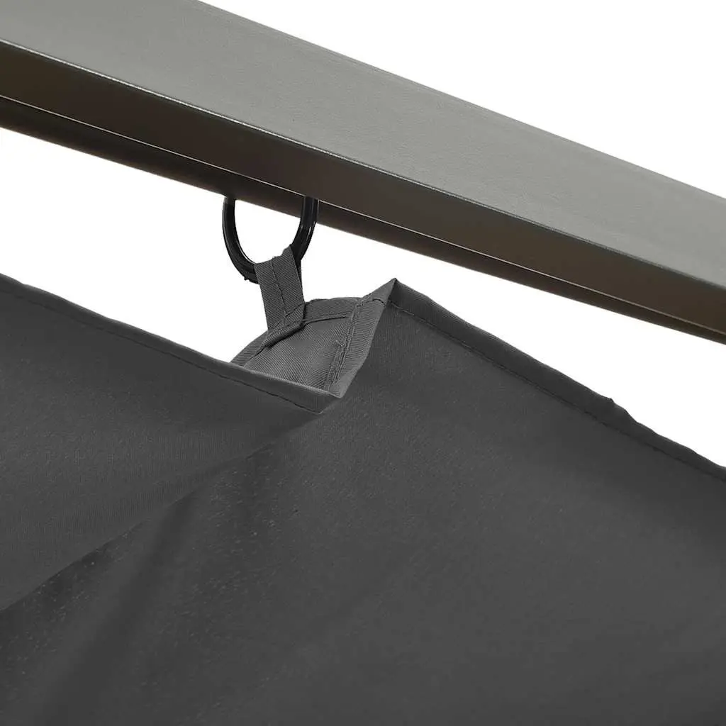 Garden Pergola Retractable Roof 3x3m Outdoor Shade Anthracite Steel Frame