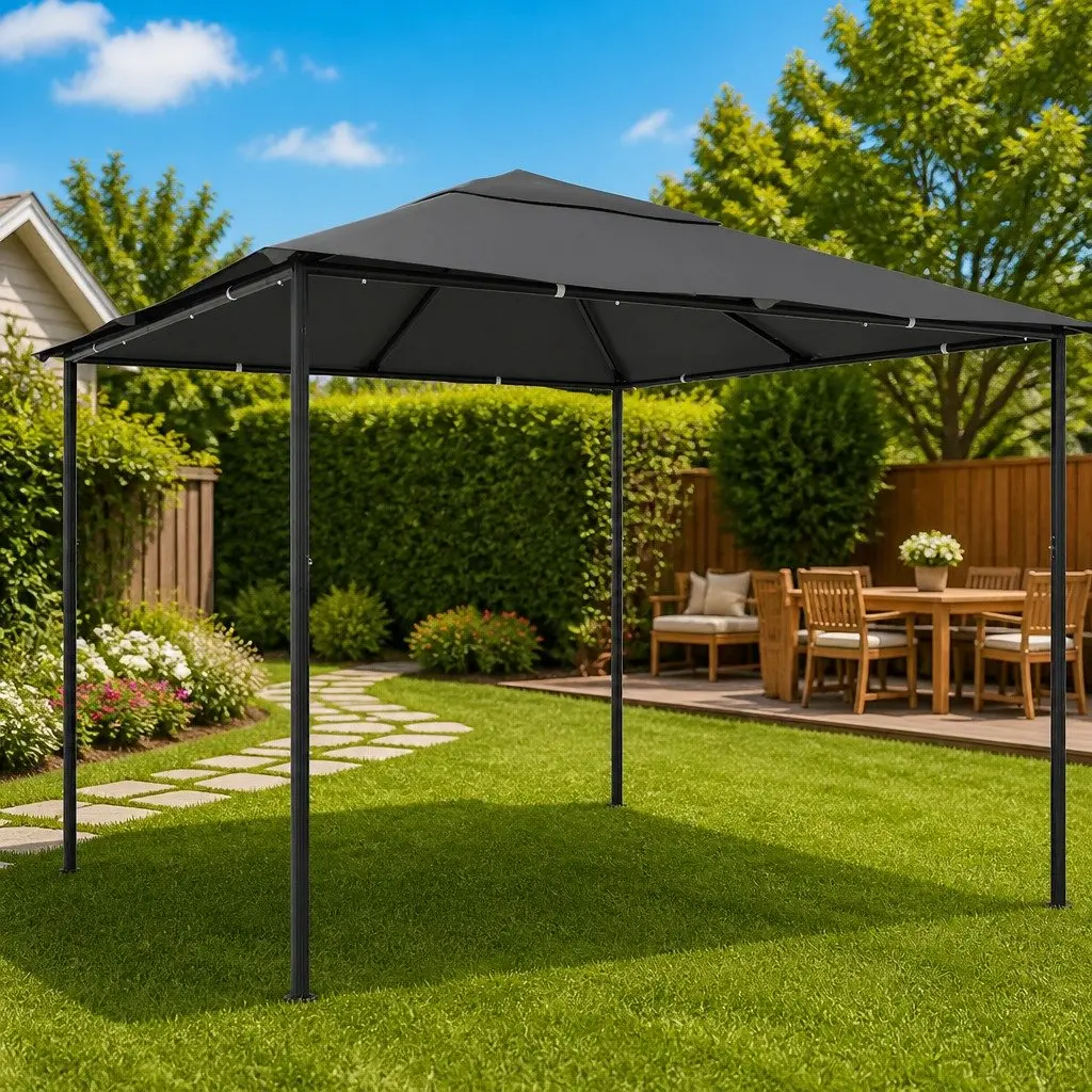 Gazebo Outdoor Shelter 4x4x3 m Anthracite Garden Canopy Party
