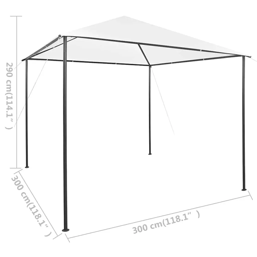 Outdoor Pavilion Canopy Gazebo 3x3m Family Shelter Garden Event Sunshade White