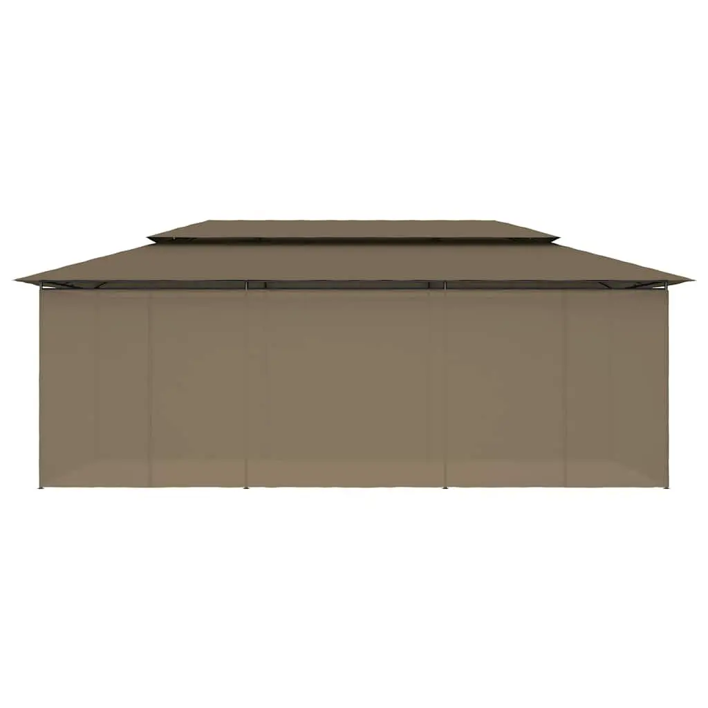 Gazebo Sunshade Canopy Outdoor Tent 600 x 298 x 270 cm Taupe