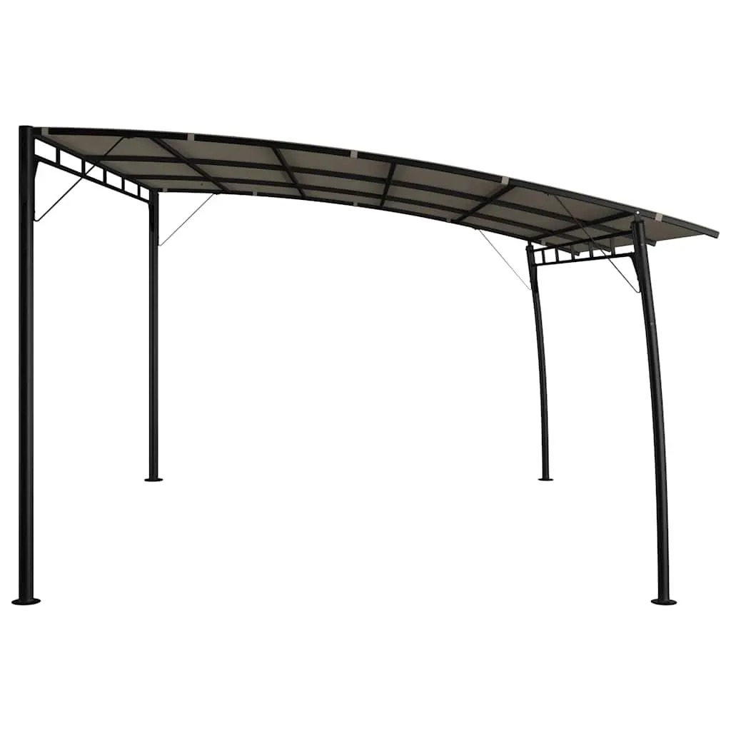 Garden Awning Sunshade Canopy 4x3x2.55m Outdoor Shelter Gazebo Taupe