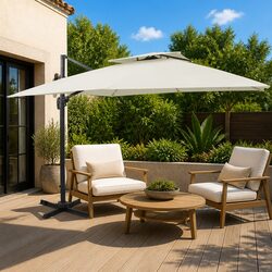 Reliable 300x300cm Cantilever Garden Parasol for Your Outdoor Needs