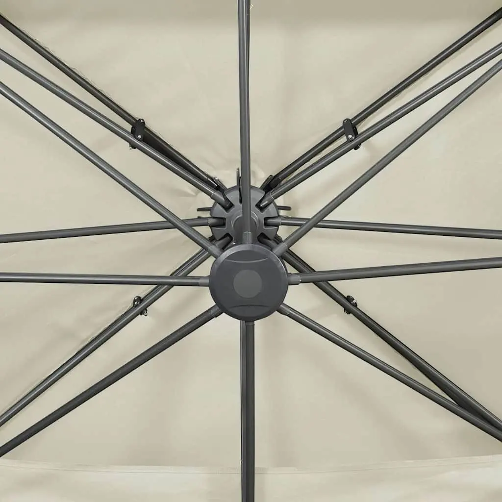 Cantilever Garden Parasol Outdoor Shade Umbrella 400 x 300 cm Beige
