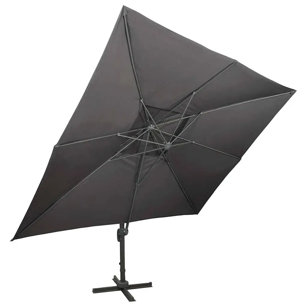 Cantilever Garden Parasol Outdoor Sunshade Umbrella 400 x 300 cm Anthracite