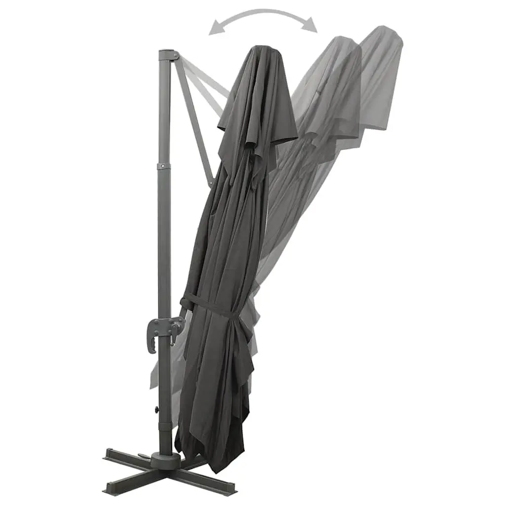 Cantilever Garden Parasol Outdoor Sunshade Umbrella 400 x 300 cm Anthracite