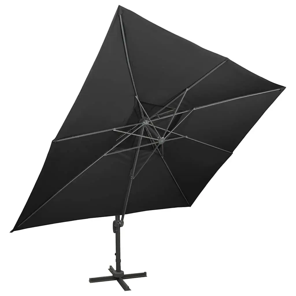 Cantilever Garden Parasol Outdoor Shade 400x300cm Black