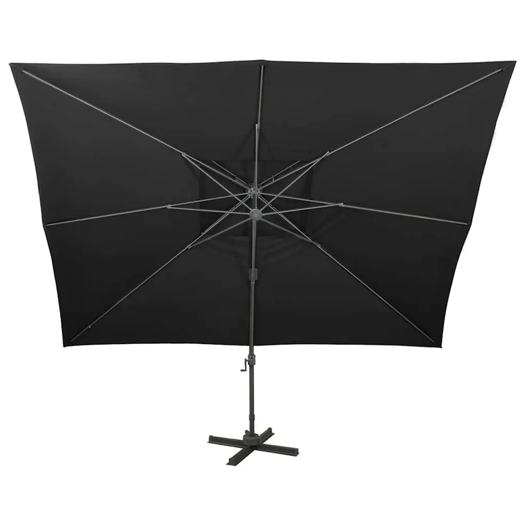 Cantilever Garden Parasol Outdoor Shade 400x300cm Black