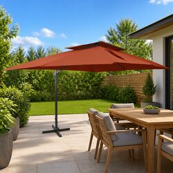 Reliable Cantilever Garden Parasol for Outdoor Comfort 400x300cm