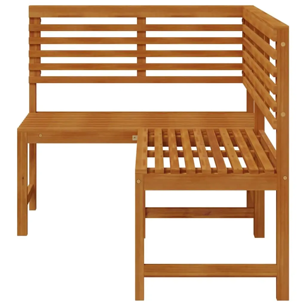Garden Corner Bench Outdoor Seating 140 cm Natural Wood