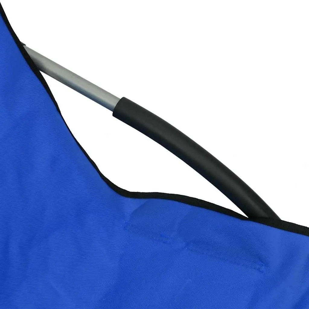 Folding Beach Chairs Outdoor Seating Blue Fabric Camping Garden Portable