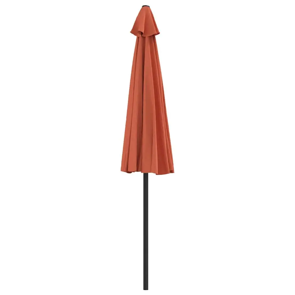 Half Round Balcony Parasol UV Protection 270x144x222 cm Brown