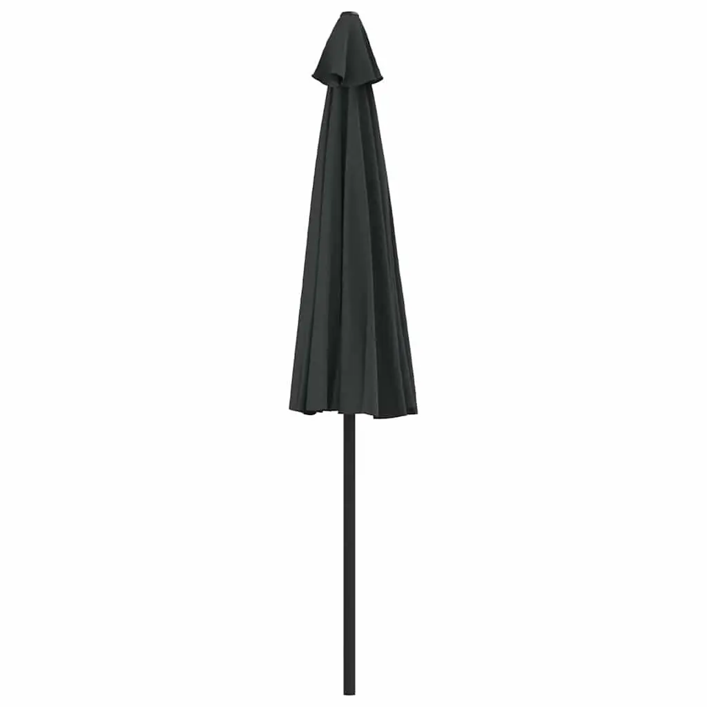 Half Round Parasol Outdoor Sunshade UV Protection 270 x 144 x 222 cm Black