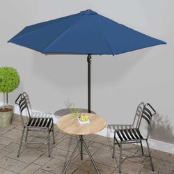 Dependable Half Round Balcony Parasol with Easy Crank