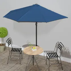 Dependable Half Round Balcony Parasol with Easy Crank