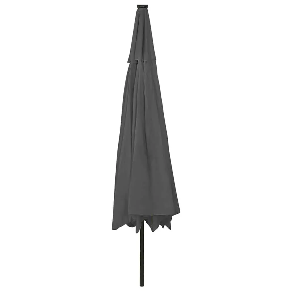 Garden Parasol 400cm UV Protection Anthracite Outdoor Umbrella with LED Lights
