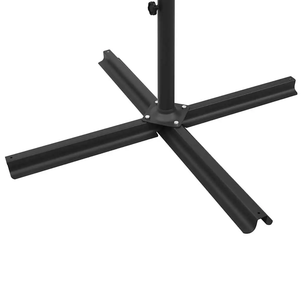 Double Garden Parasol Outdoor Shade 600x300cm Anthracite