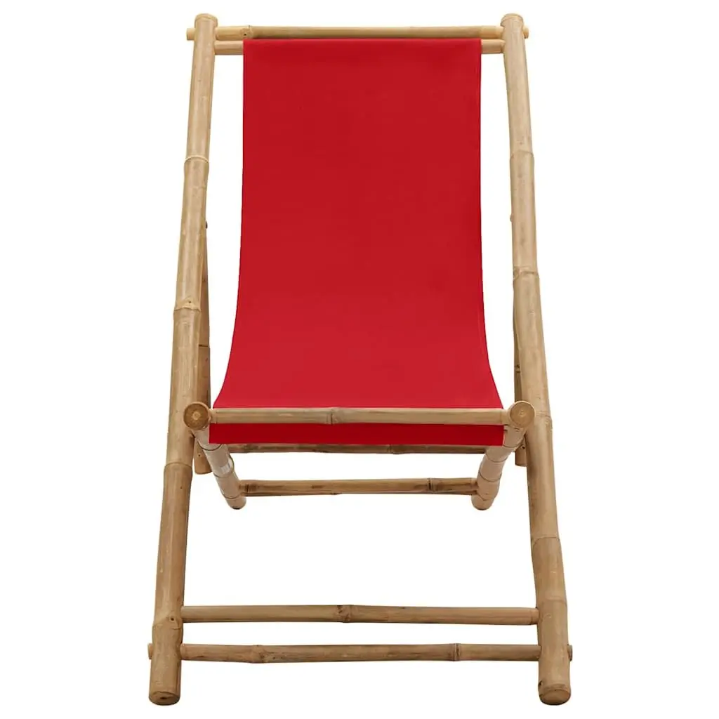 Red Deck Chair for Outdoor Fun