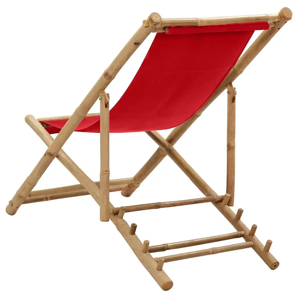 Red Deck Chair for Outdoor Fun