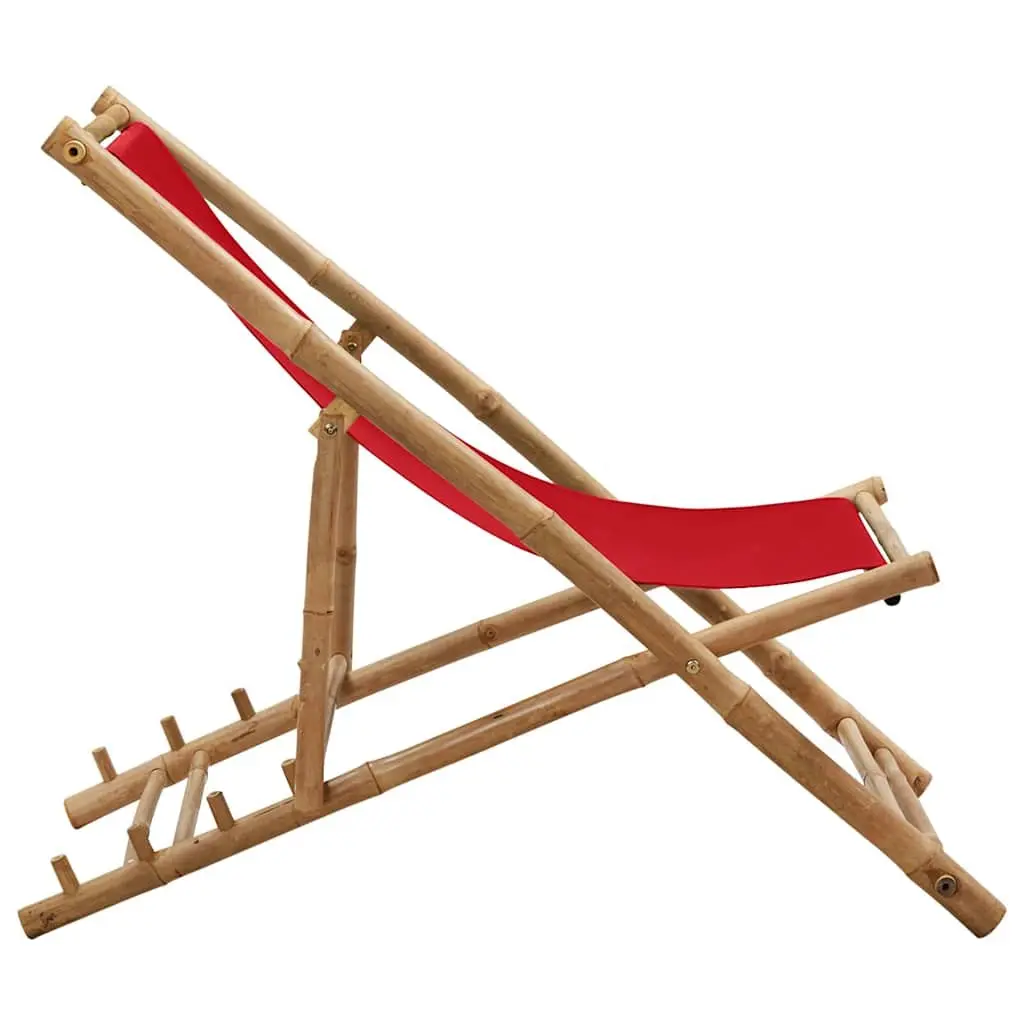 Red Deck Chair for Outdoor Fun