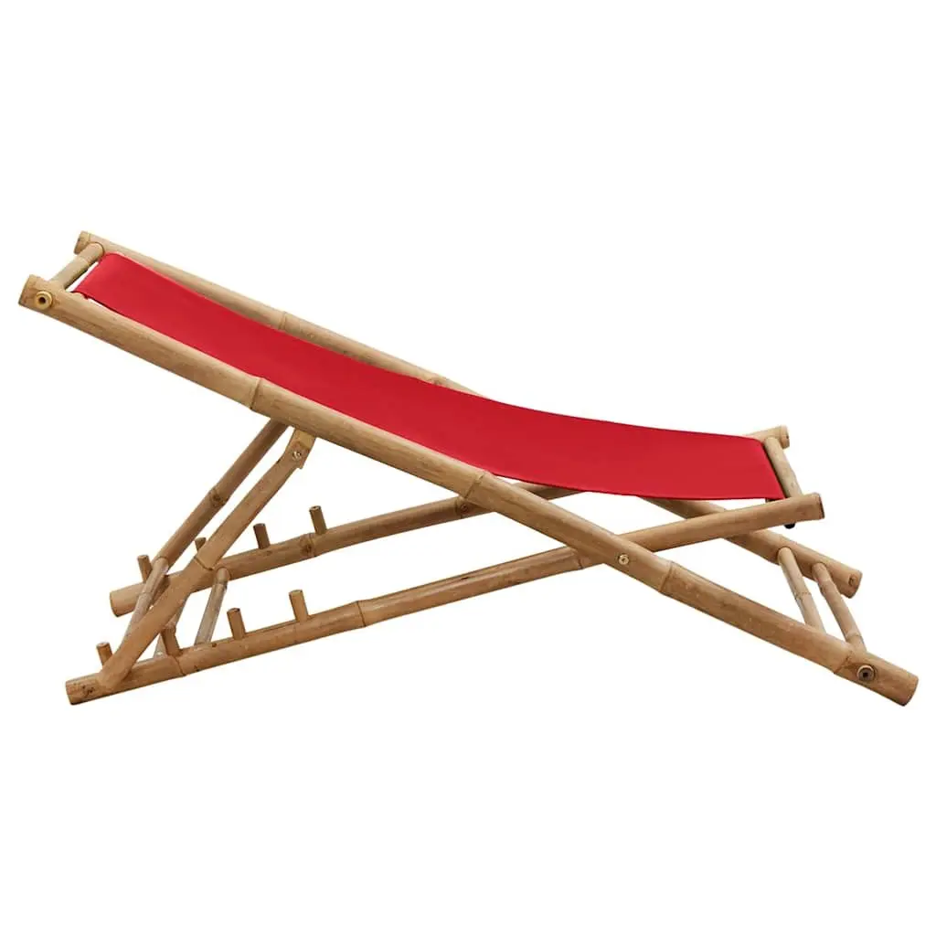 Red Deck Chair for Outdoor Fun
