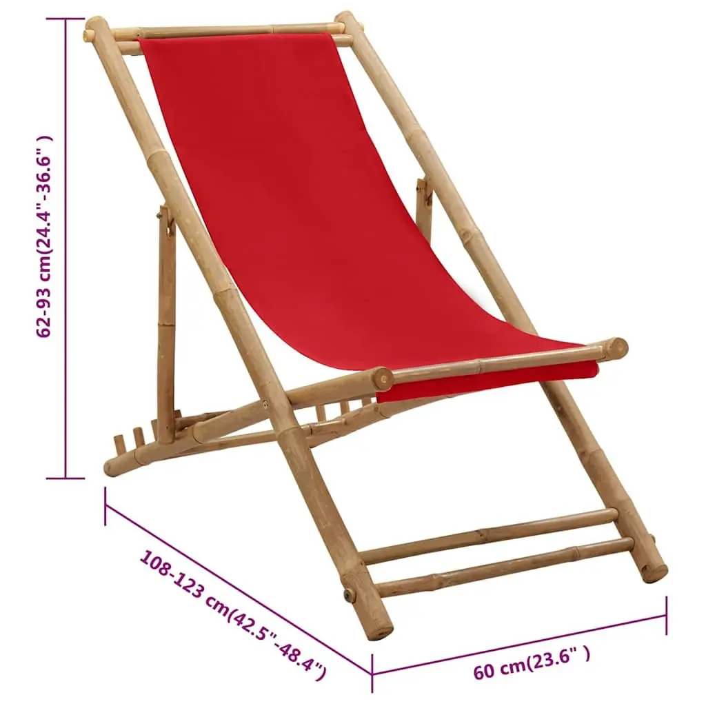 Red Deck Chair for Outdoor Fun