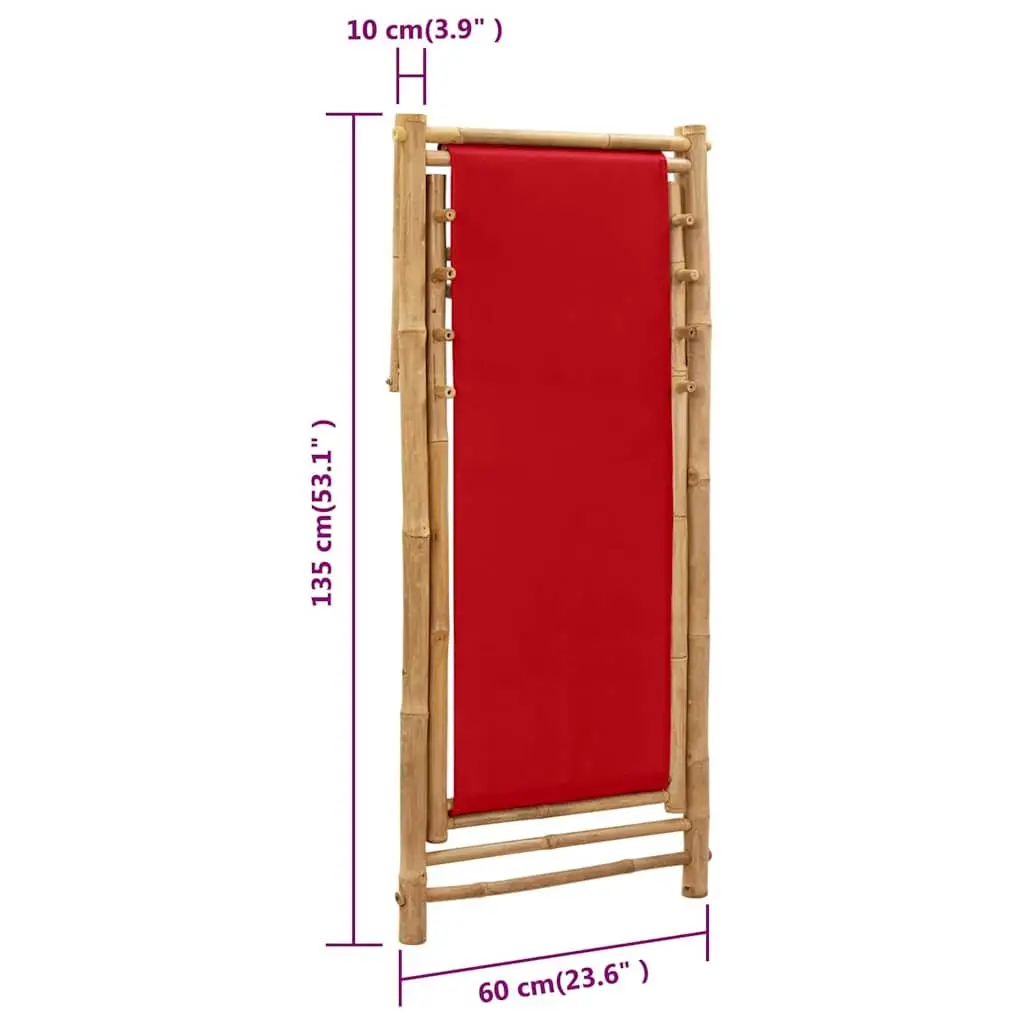 Red Deck Chair for Outdoor Fun