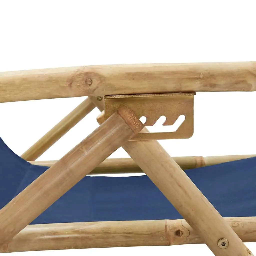 Blue Bamboo Folding Chair for Relaxation