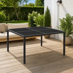 Practical Garden Table 130x130cm with Durable Steel Frame
