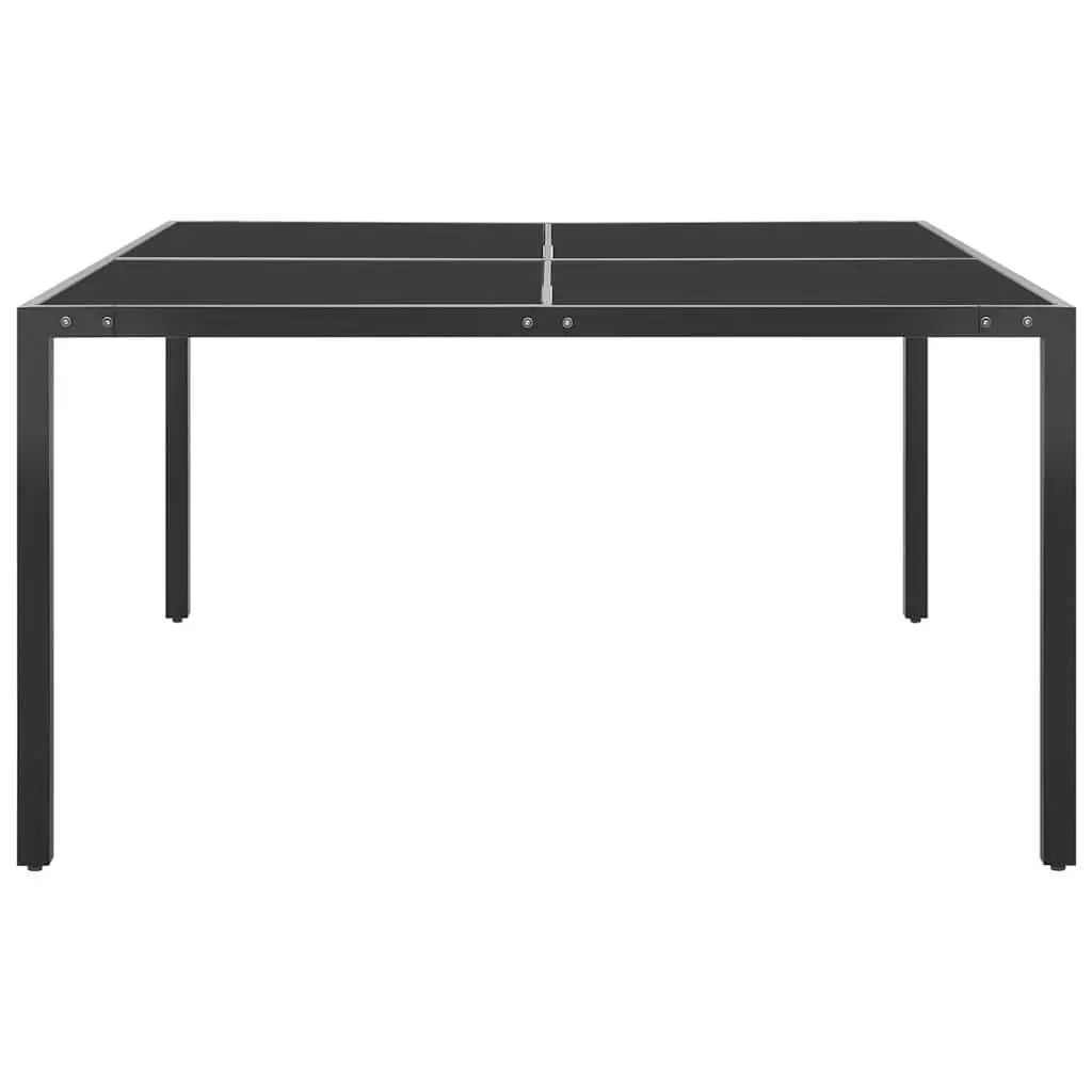Garden Table 130x130cm with Durable Steel Frame