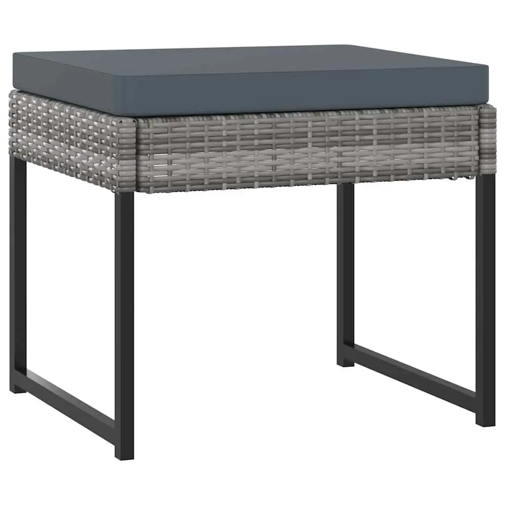 Garden Dining Set 13 Piece Outdoor Furniture Poly Rattan Grey with Cushions