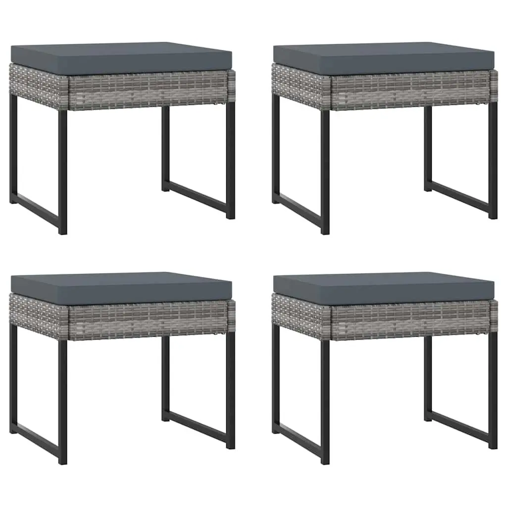Garden Dining Set 13 Piece Outdoor Furniture Poly Rattan Grey with Cushions