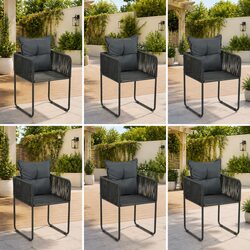 Comfort and Value: Outdoor Chairs Set of 6 with Pillows