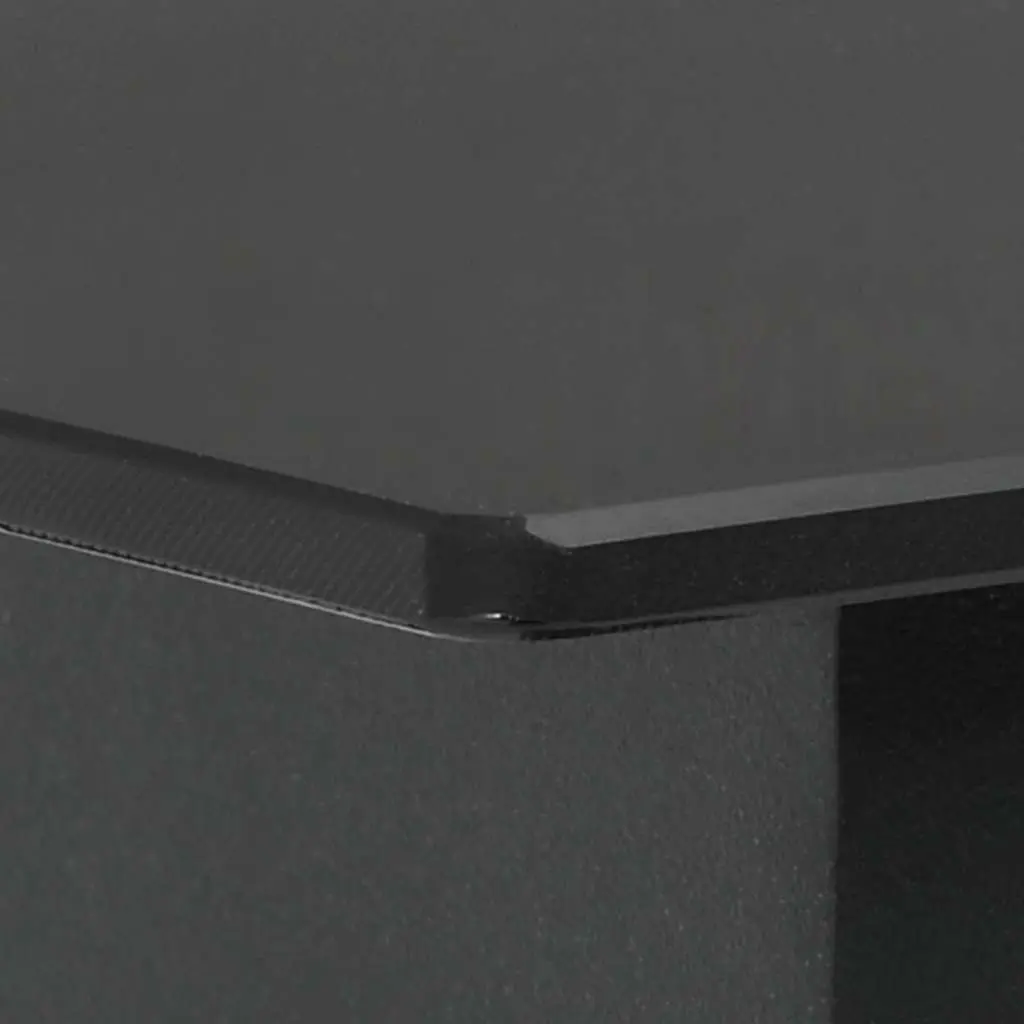 Garden Dining Table Outdoor Use 150 x 80 x 74 cm Black Steel Frame Glass Top