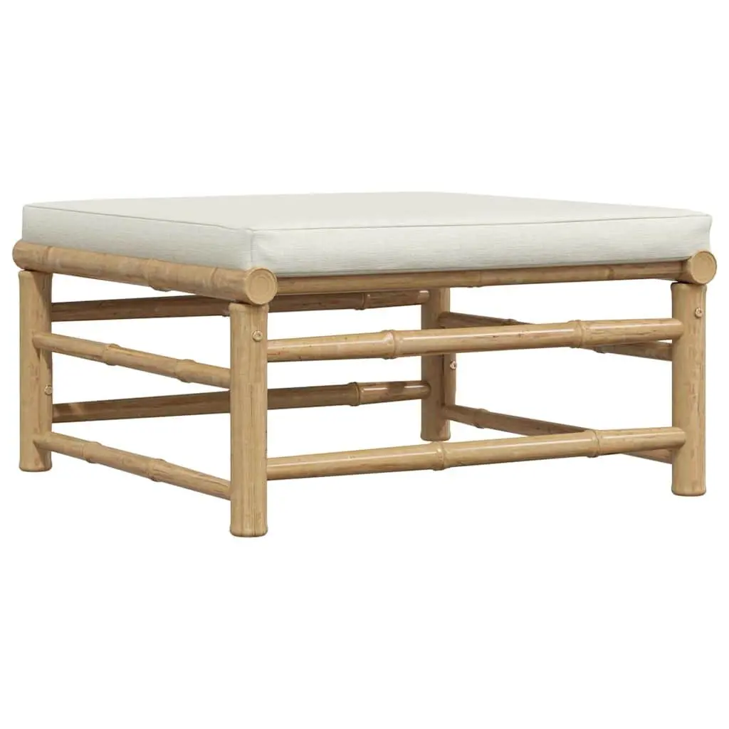 Bamboo Garden Footrest with Padded Cushion