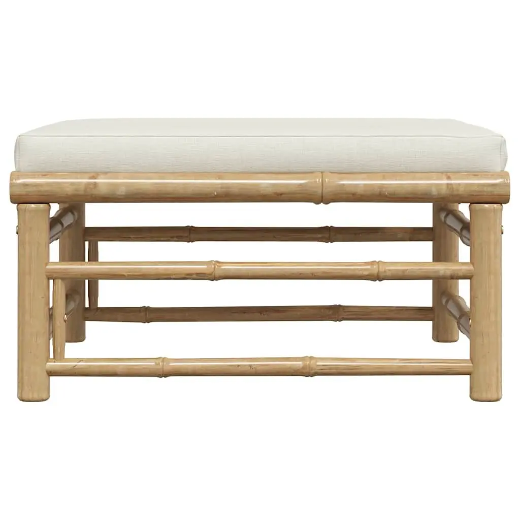 Bamboo Garden Footrest with Padded Cushion