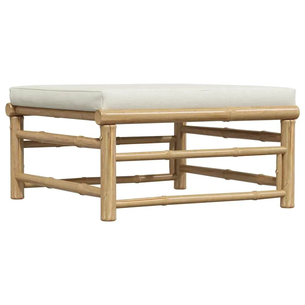 Bamboo Garden Footrest with Padded Cushion