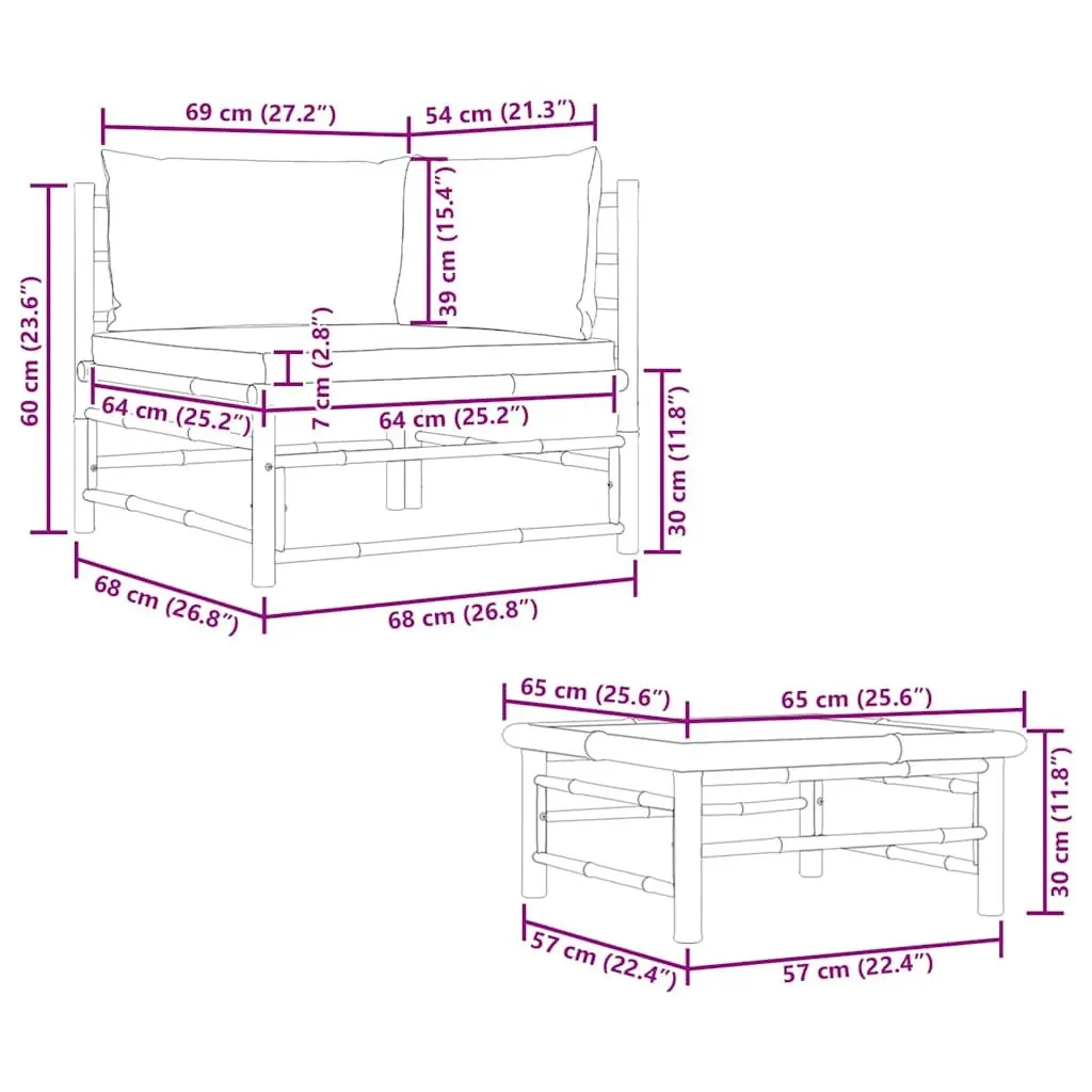 2-Piece Outdoor Lounge Set