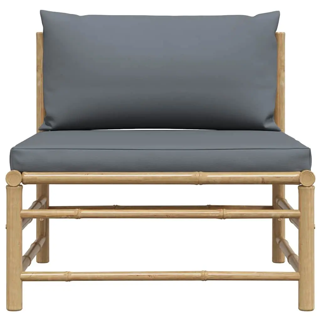 Garden Sofa with Bamboo Frame and Cushions