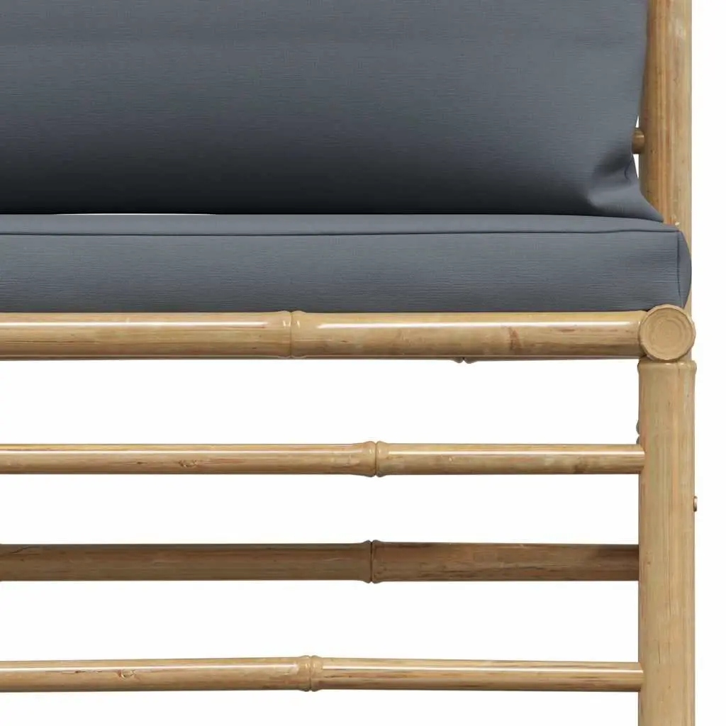 Garden Sofa with Bamboo Frame and Cushions
